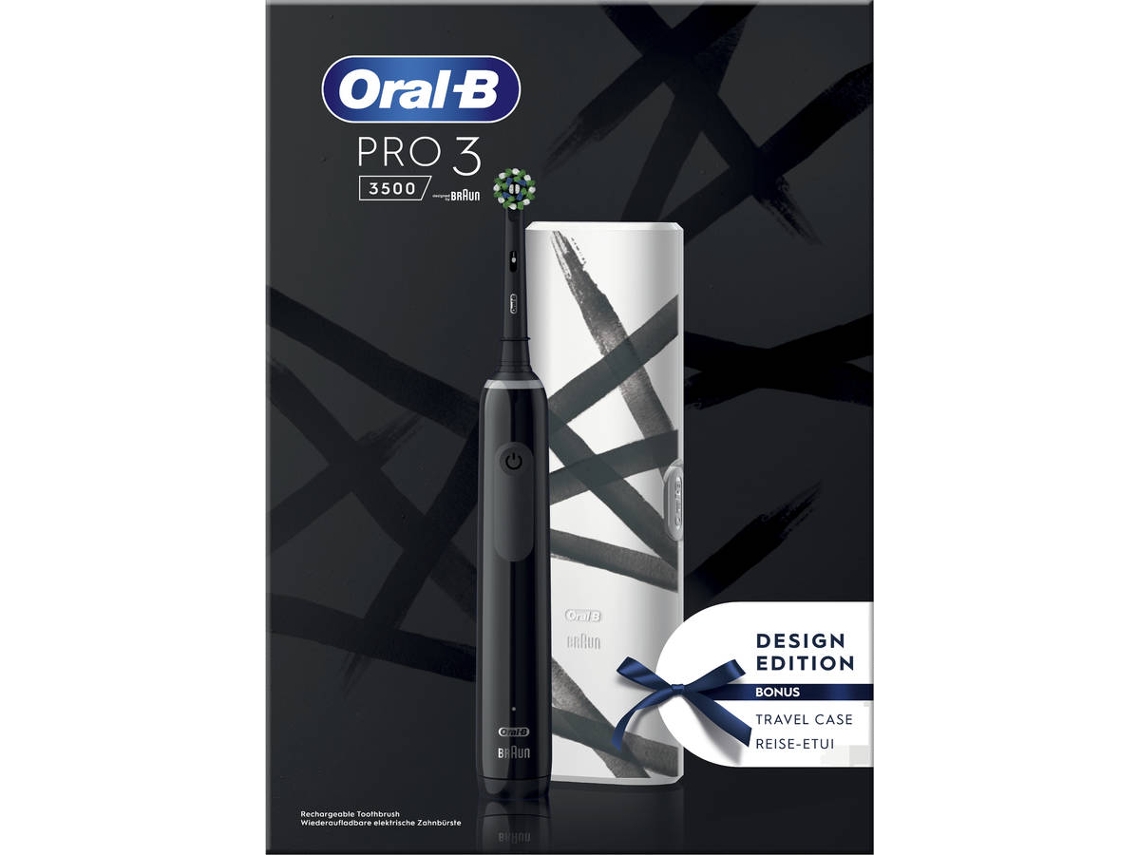 Escova Dentes Elétrica ORAL-B Pro 3 3500 Preta (1 Unidade)